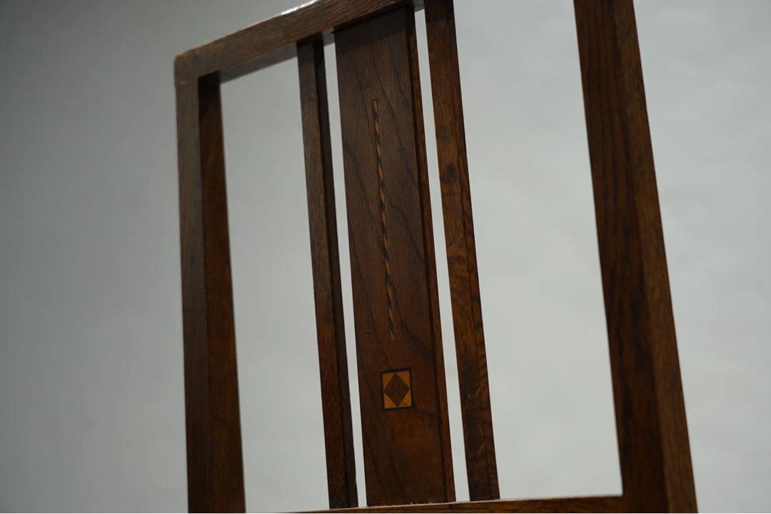 大正アールデコ　チェア　張替え済み　アンティークチェア