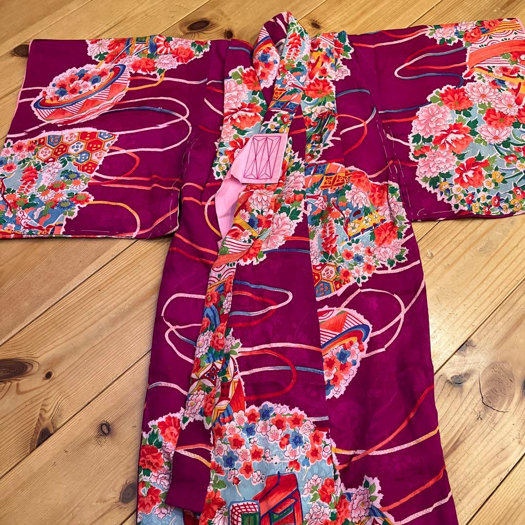 1点もの　七五三　アンティーク　女の子　子供着物　大正ロマン