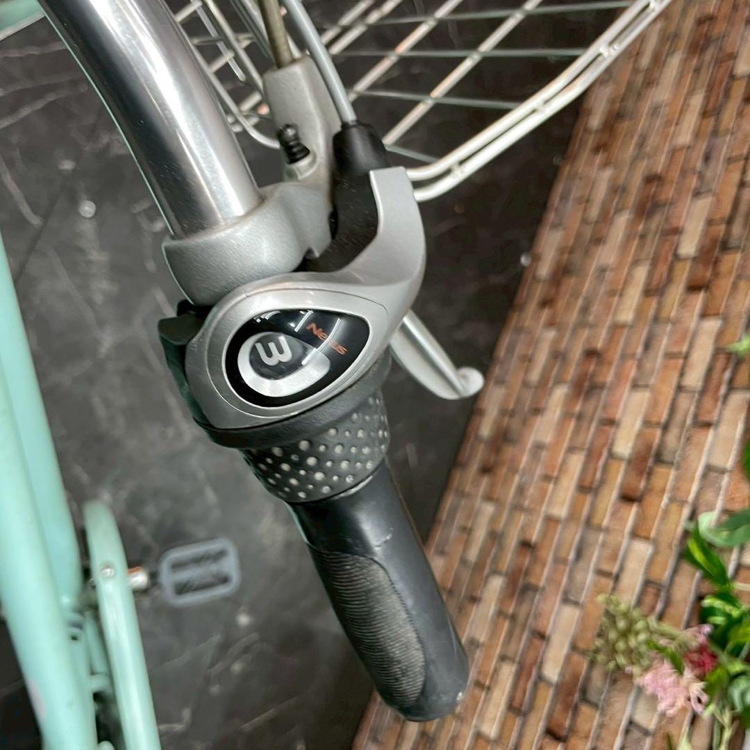 【80】一般車 シティー車 ブリヂストン ミントグリーン 27インチ 変速付き