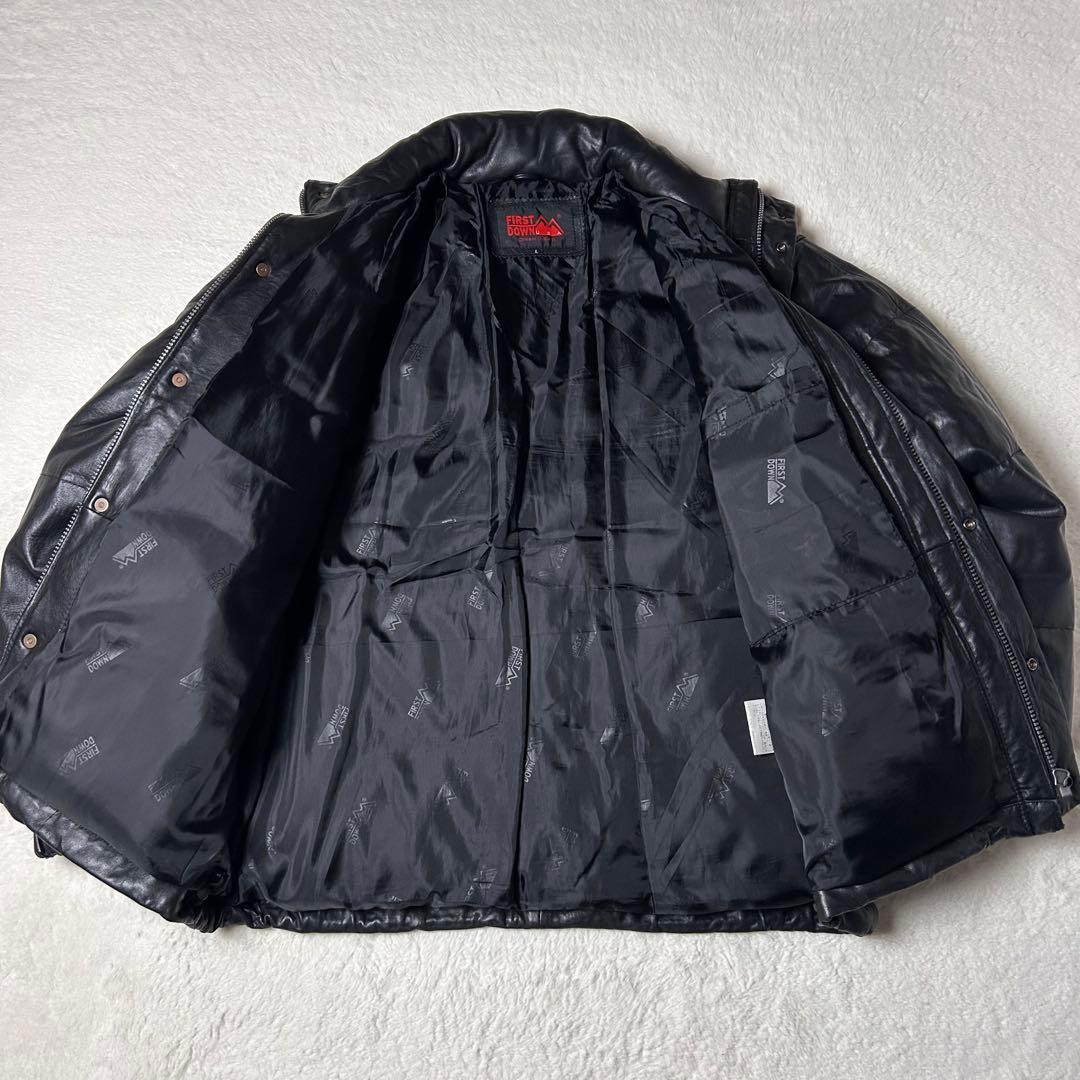 【希少❗️】羊革 ファーストダウン レザー ダウンジャケット 黒