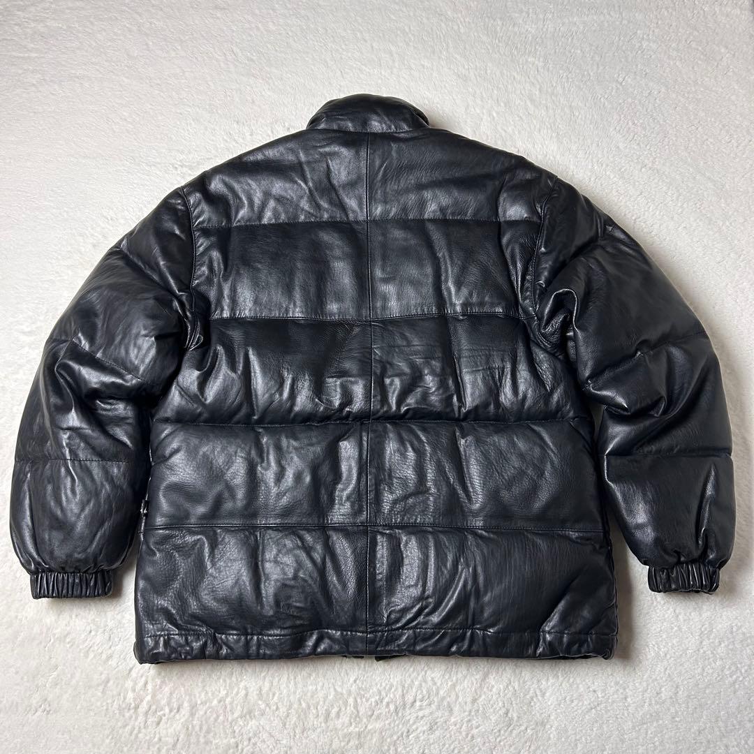 【希少❗️】羊革 ファーストダウン レザー ダウンジャケット 黒