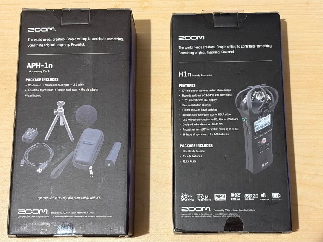 ZOOM H1n レコーダーとAPH-1n アクセサリーパック