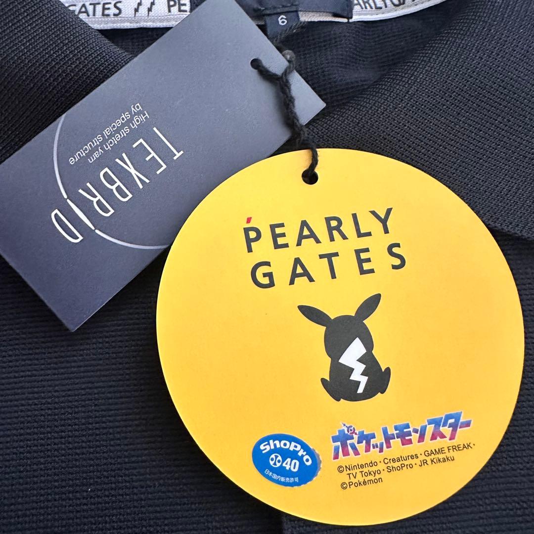 新品未使用✨ パーリーゲイツ ピカチュウ 半袖ポロシャツネイビー サイズ6