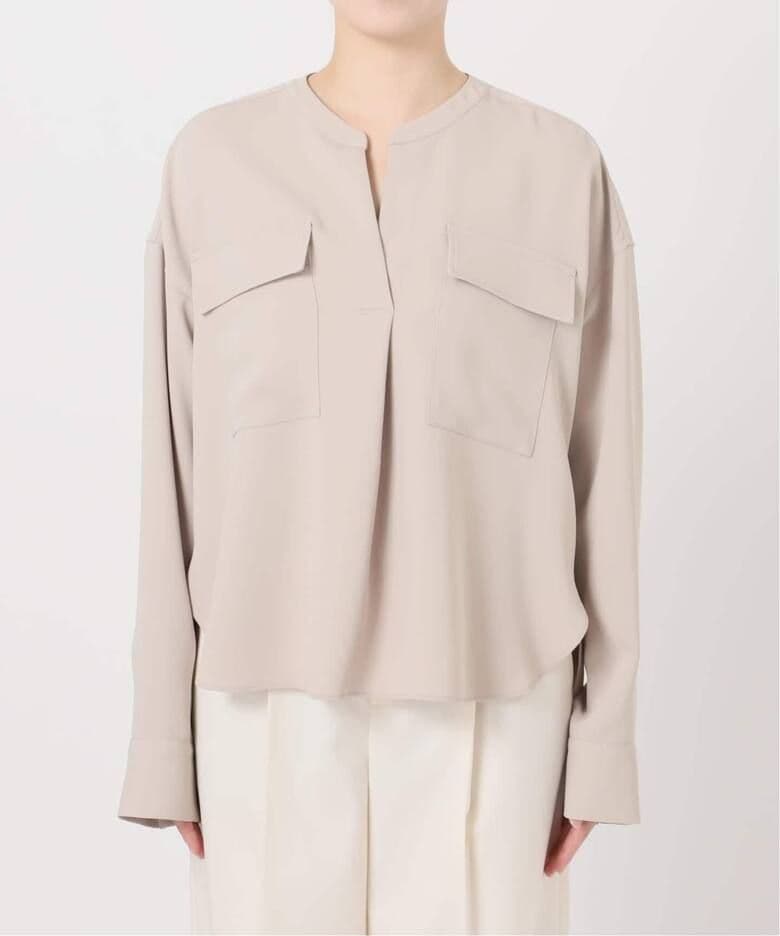 【専用】ノーブル　ワークディテールドレープシャツ　ベージュ