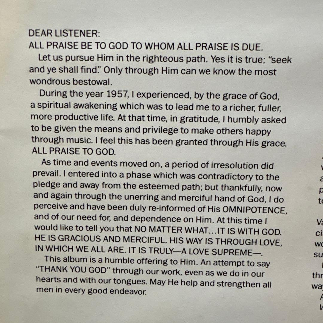 洋楽 John Coltrane A Love Supreme MCA Impulse
