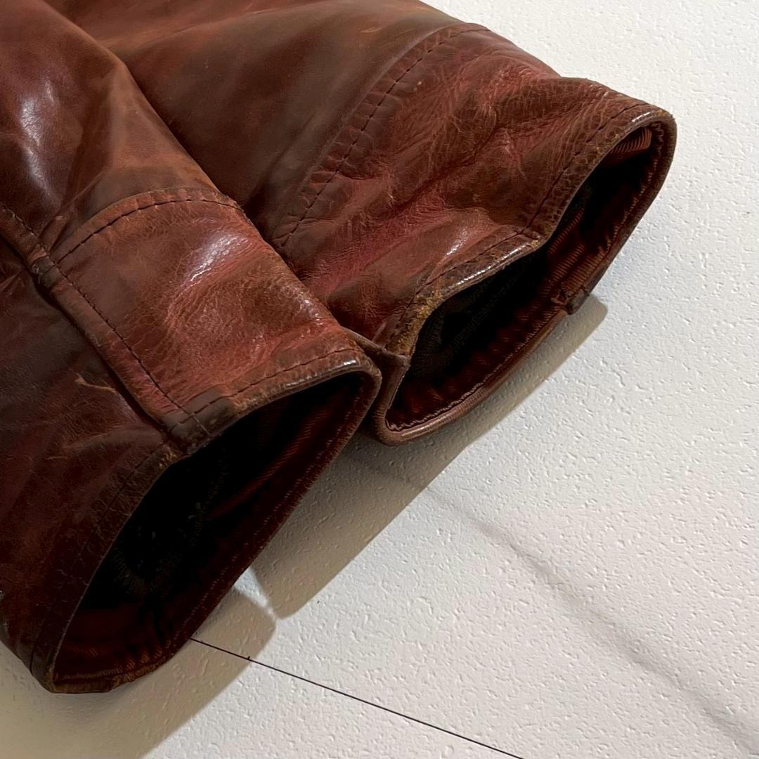 希少キングサイズ　エアロレザー　ハーフベルト　馬革ホース　五角形TALON　44