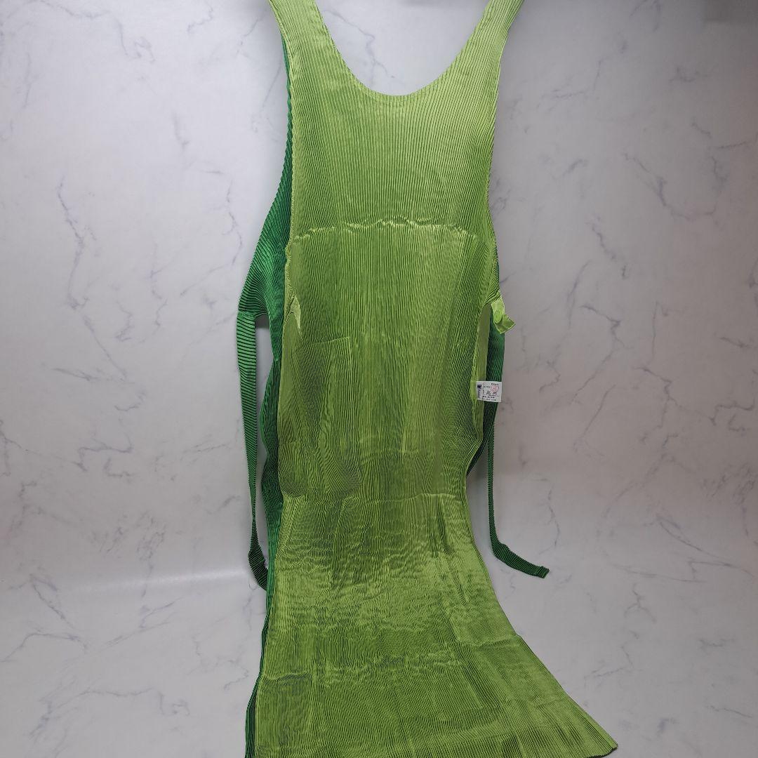 p*e様 20251104　イッセイミヤケ　エプロン　バイカラー　グリーン　※値