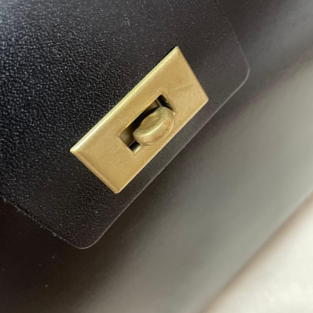 (新品)TIDEWAY牛革黒鞄