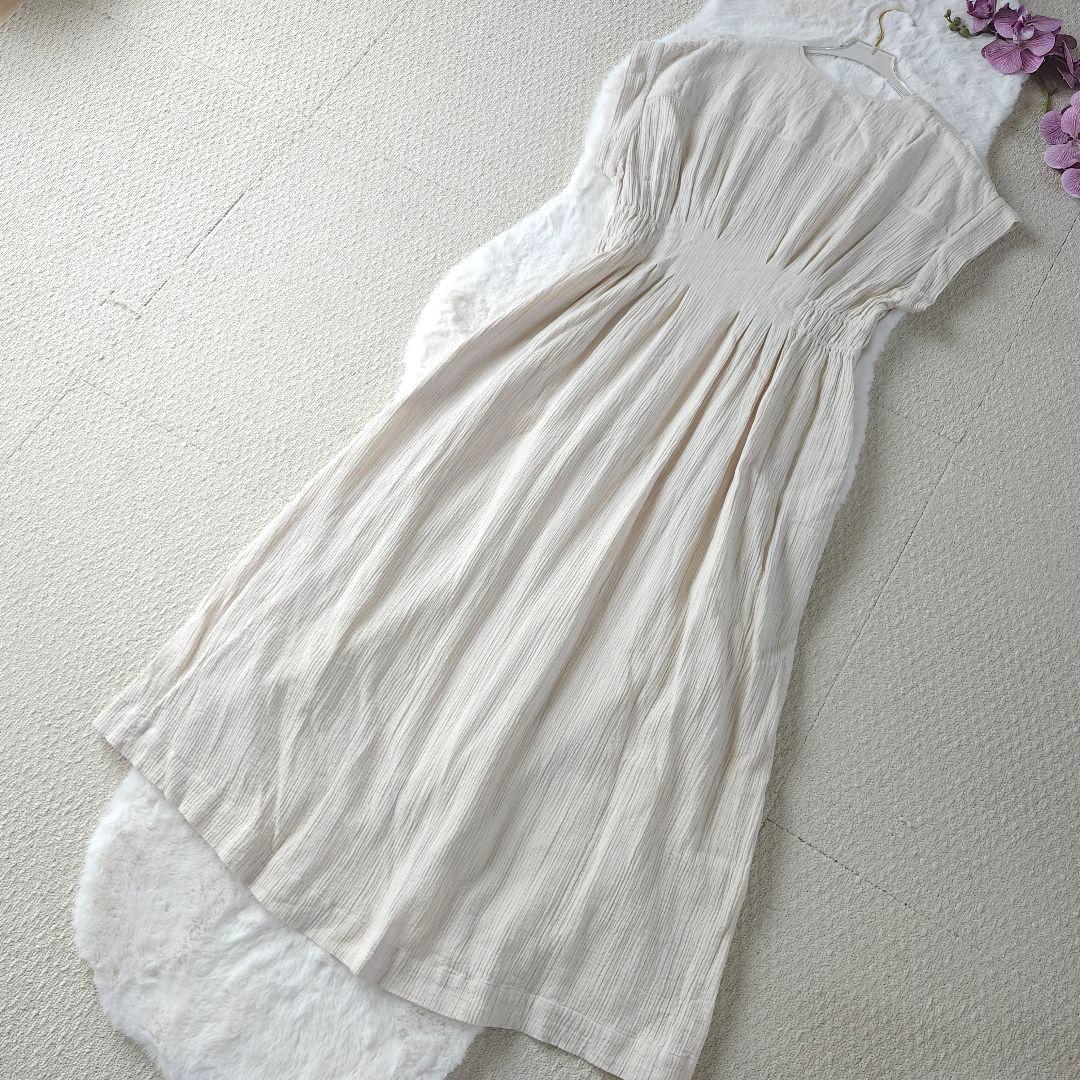 ne Quittez pas コットンフレアーワンピース ロング丈 ヌキテパ