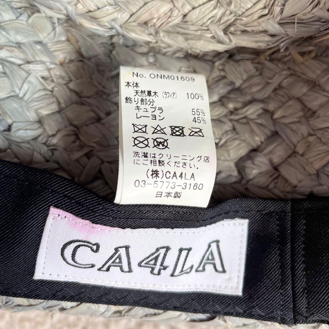 CA4LA 花柄スカーフ付き中折れハット サックス