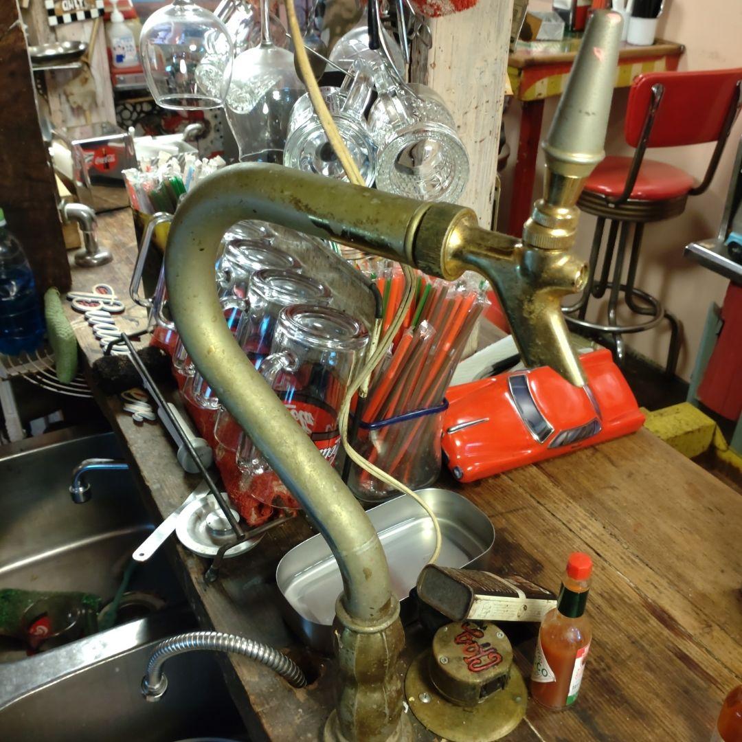 バー、ビールサーバータワーハンドルアンティーク 真鍮製