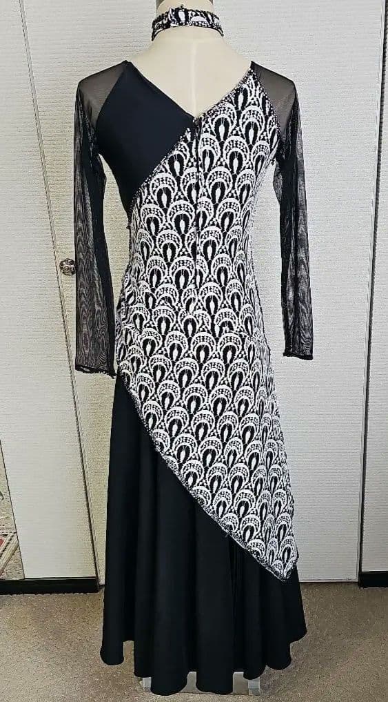 セキネ 社交ダンス レッスンウェア 黒と白 M