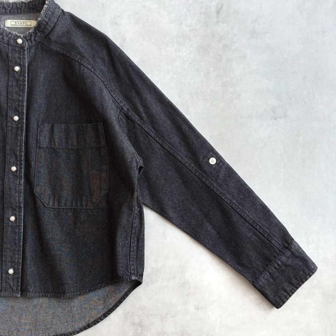 美品 ◆ blanc basque ブランバスク　デニムシャツ　パールボタン