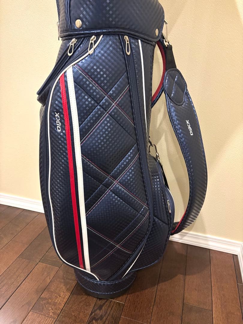 【美品‼︎】XXIO ネイビー ゴルフバッグネームプレート付き
