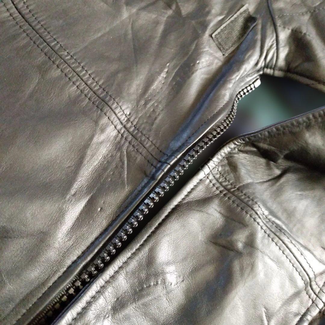 80s Vintage フランス軍 ファイヤーマンジャケット レザーカーコート