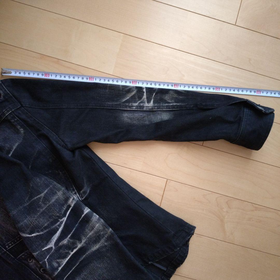 ダメージ加工　BLACK　デニムジャケット
