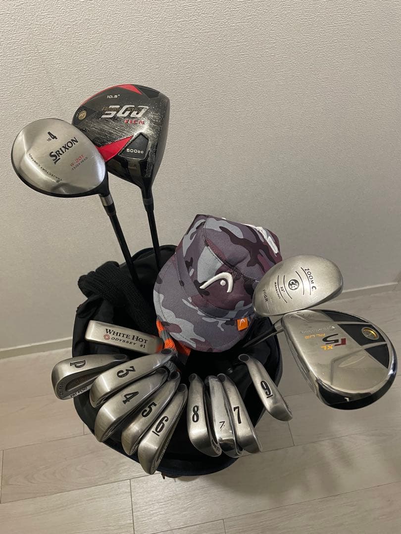 初心者ゴルフクラブセット、キャディバック付き