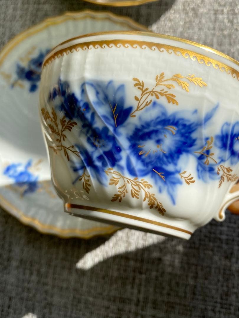 リチャードジノリ　サンタマルゲリータ　金彩　カップ＆ソーサー 2客