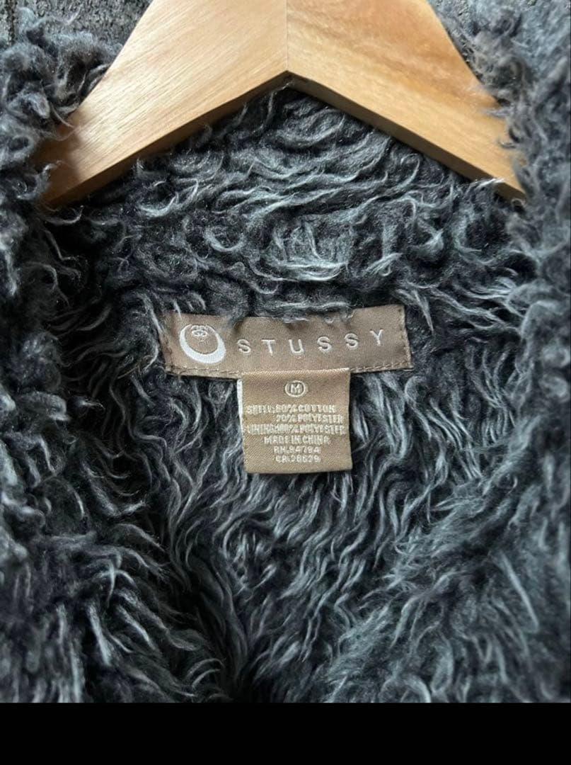 ファー付きダークグレー ジャケット