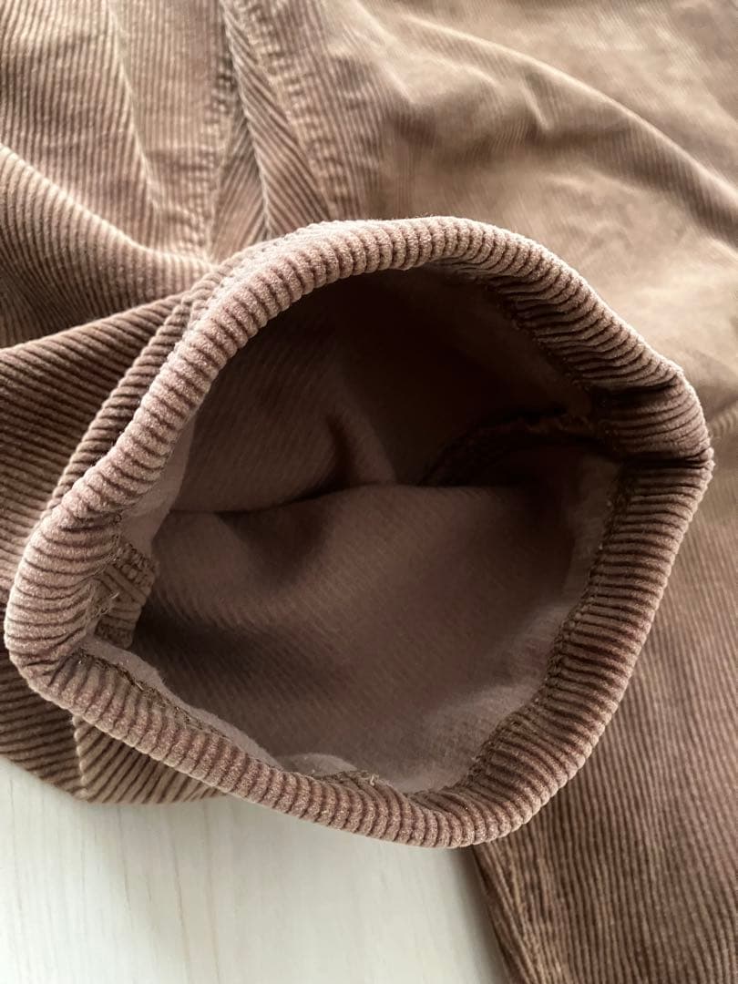 BEAMS + 2プリーツコーデュロイトラウザーズ ブラウン S 日本製