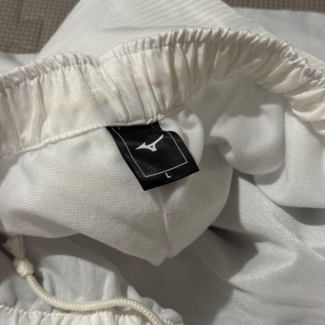 ミズノ　ウィンドブレーカー　白　上下セットL