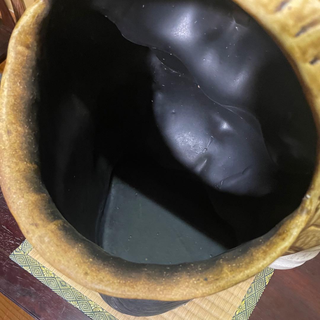 傘立て 陶器 信楽焼 狸 約45㎝ 傘入 和風 縁起物 【昭和レトロ】ビンテージ