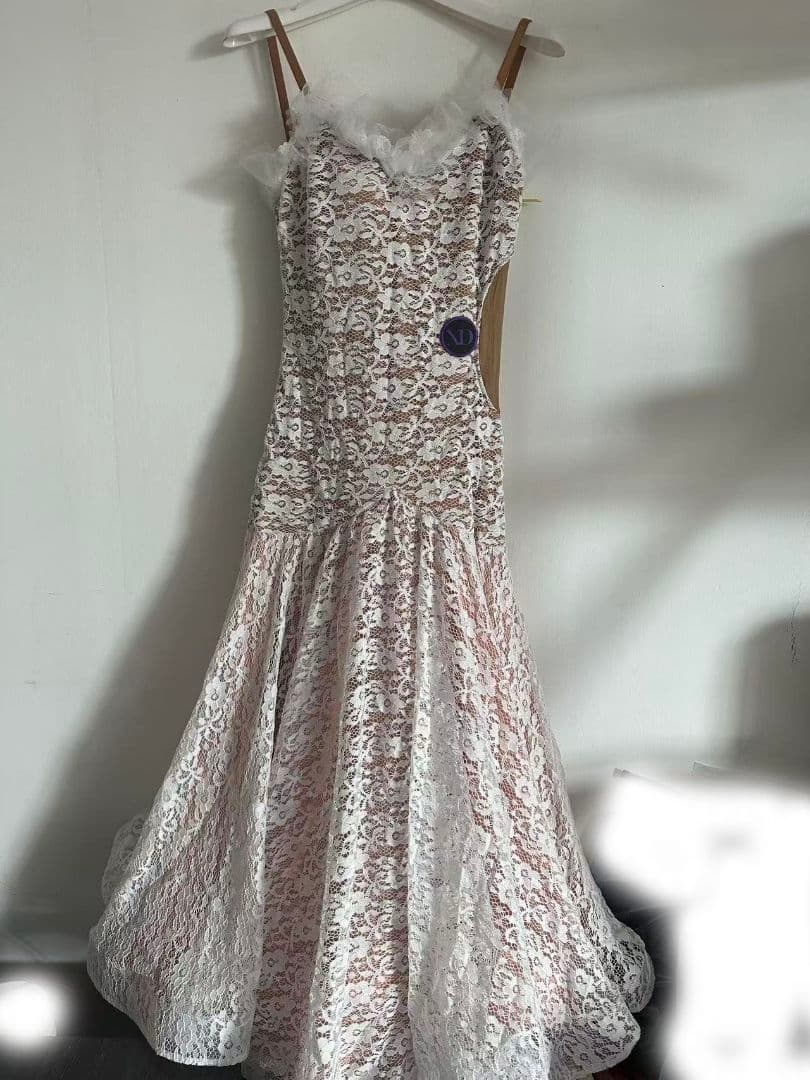 スタンダードドレス レース フロート付 競技ダンス社交ダンス オーダーメイド