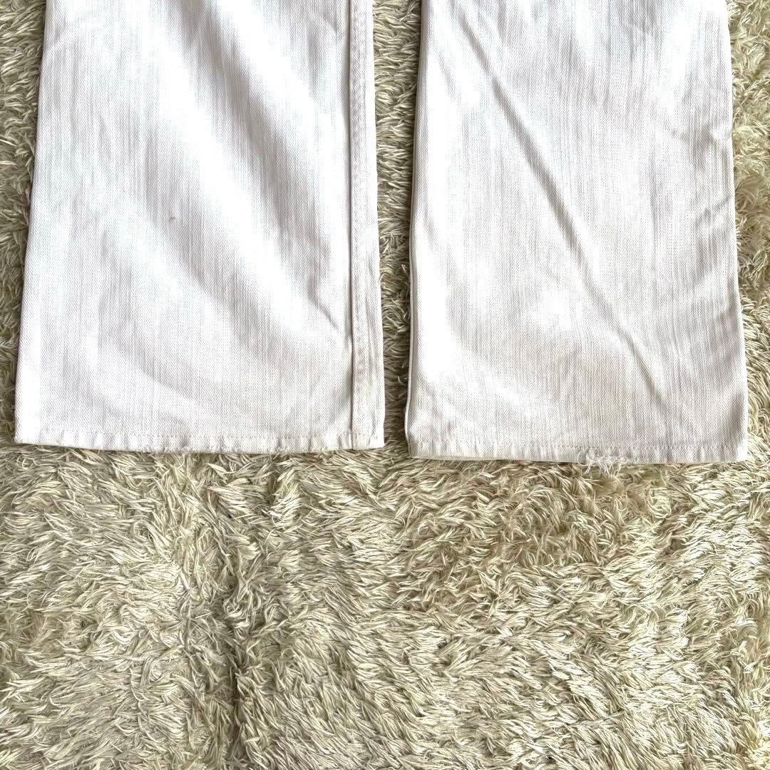 【✨専用】ラルフローレン ホワイトデニムパンツ ブーツカット 31 レザーパッチ