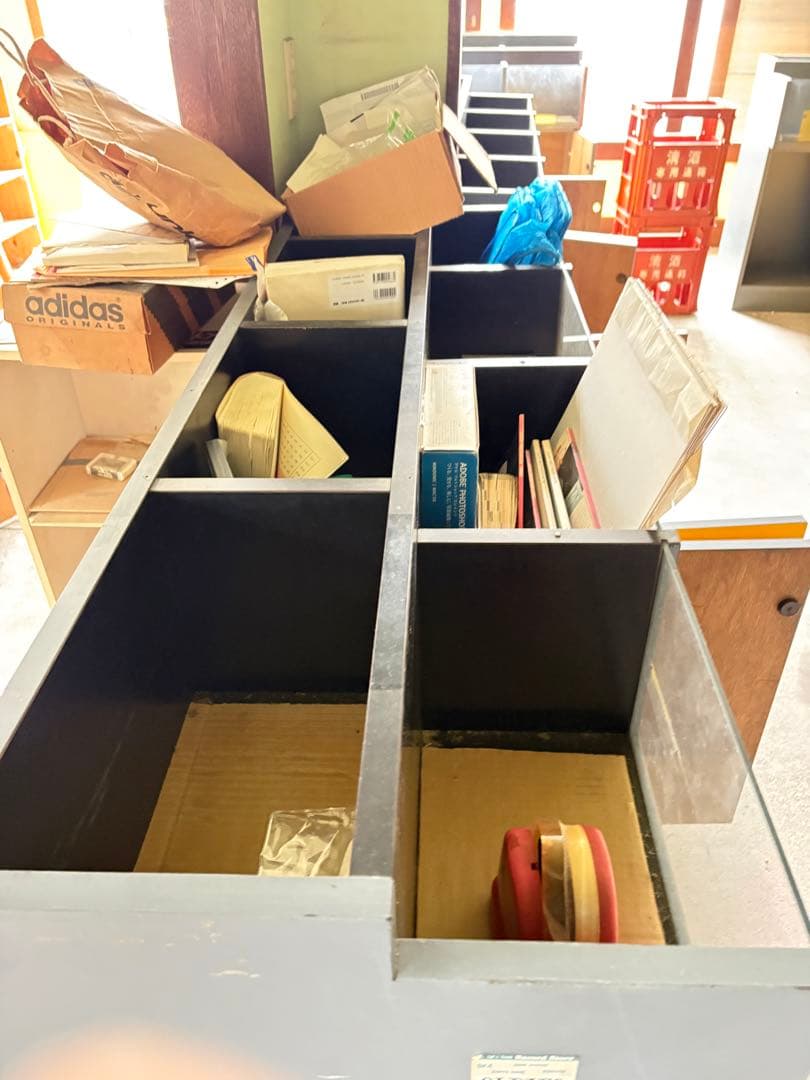 ヴィンテージレコードラック 3000枚収納！平だし商品棚！合計8台！自社配送！