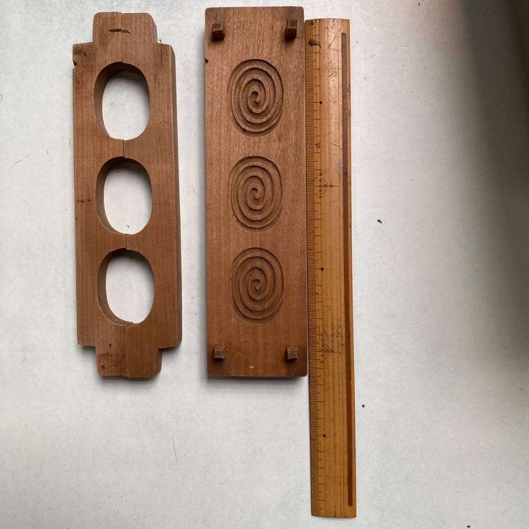 和菓子木型　5種セット【朱塗り木箱入り】