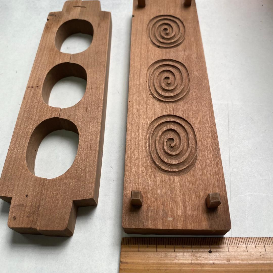 和菓子木型　5種セット【朱塗り木箱入り】