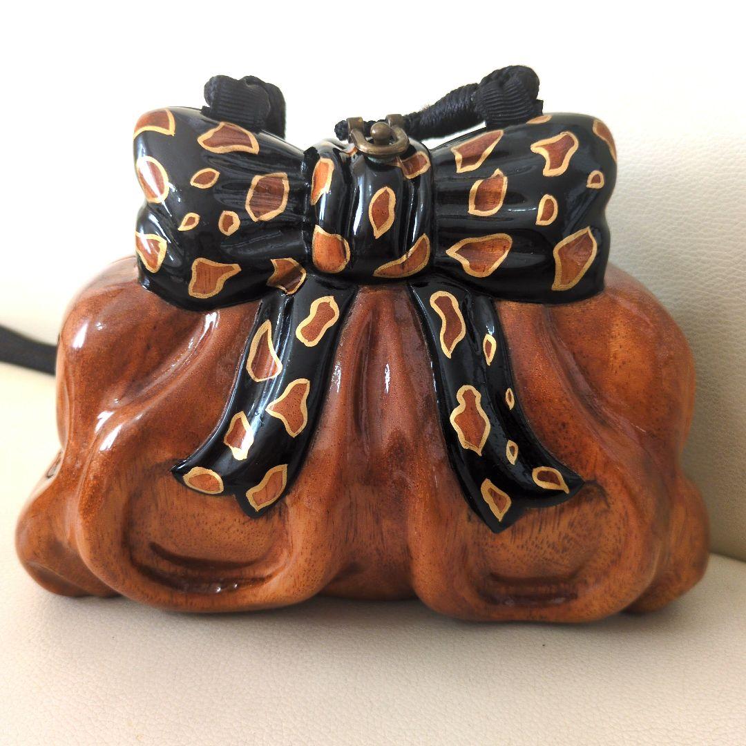 TIMMY WOODS ティミーウッズ リボン型 ショルダー ポシェット 木製