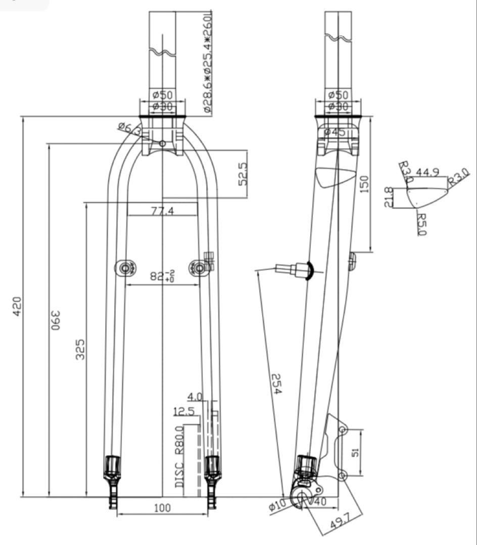 MOSSO FK-MD3 アルミフロントはフォーク　新品　26インチMTB向け