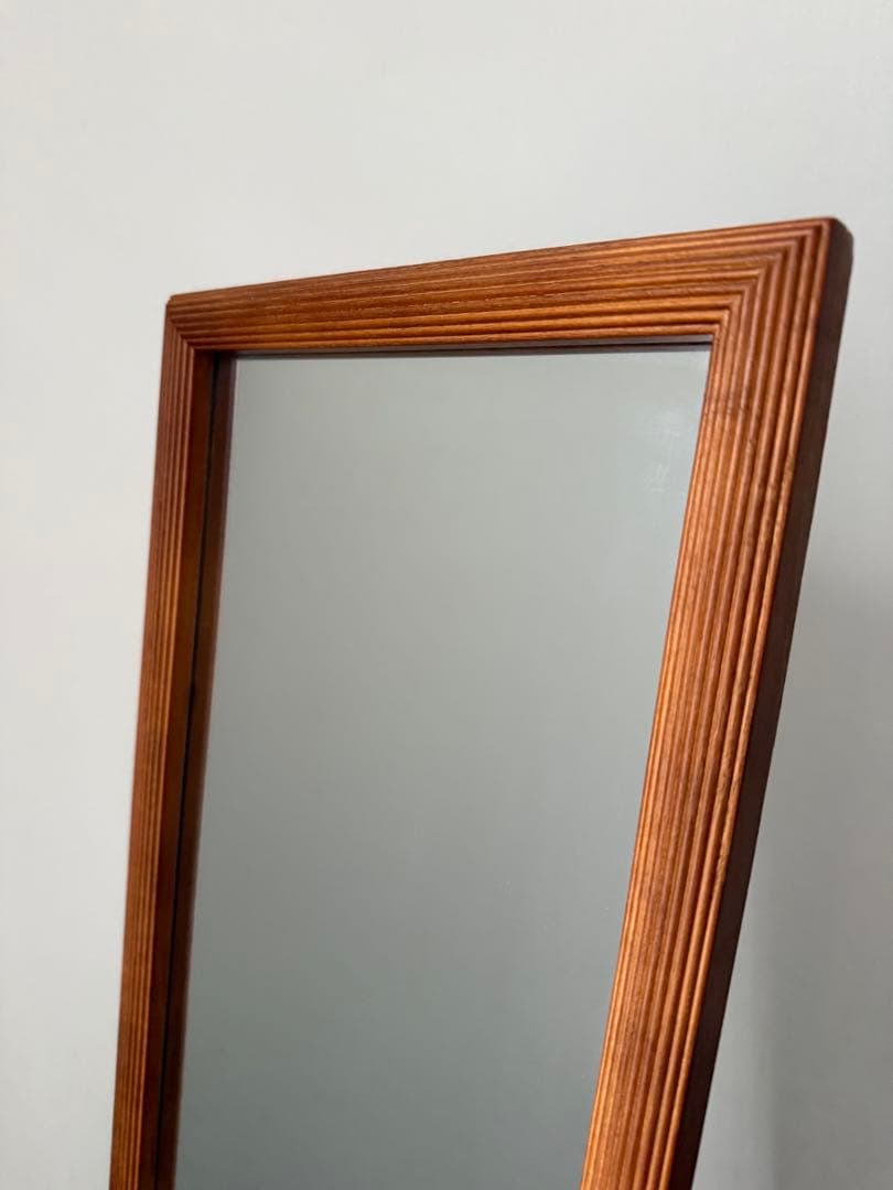 【全身鏡】ナチュラルウッドスタンドミラー　送料込