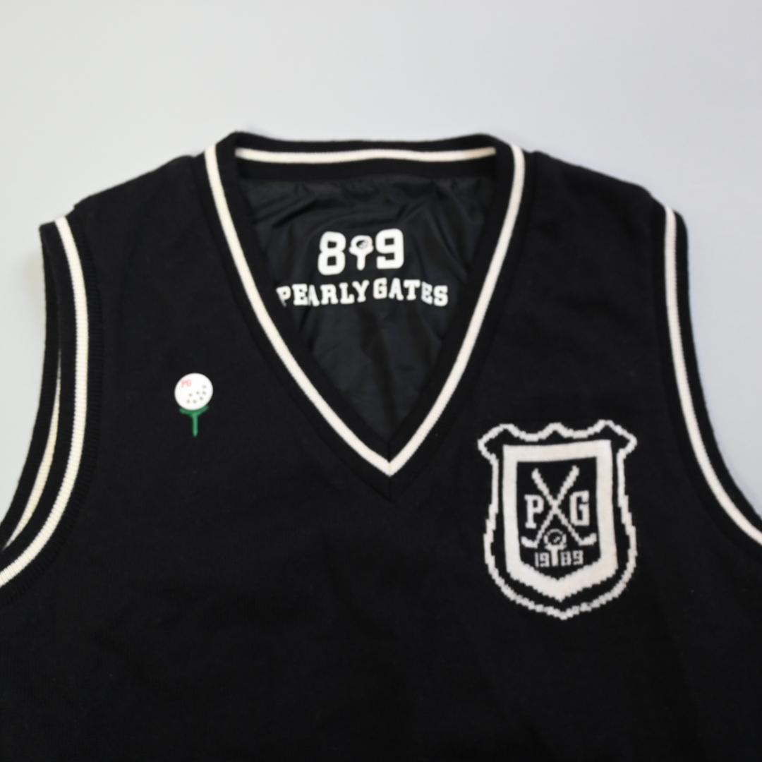 622” パーリーゲイツ リバーシブルニット ナイロンニット ネイビー