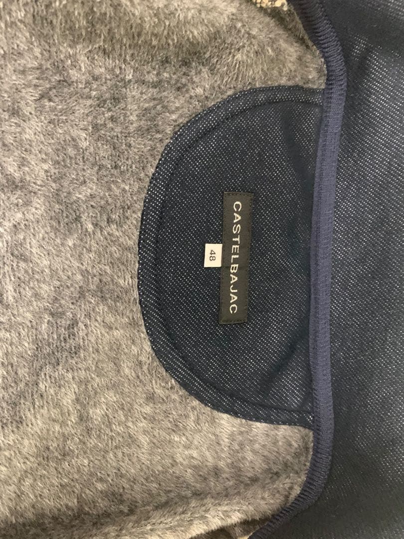 カステルバジャック 総柄ジャケット 48 フリース ジップ 美品 JCC