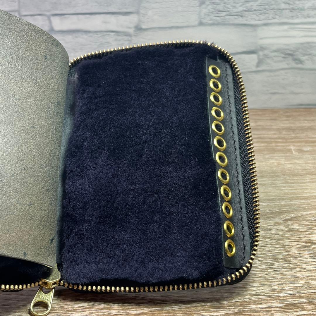 ルアーワレット　本革レザー　手染めアンティークレッド　ハンドメイド　渓流　ミノー