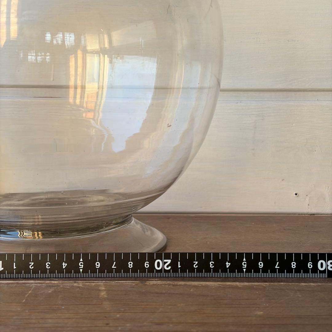 クリアガラスキャニスター 金属蓋付き