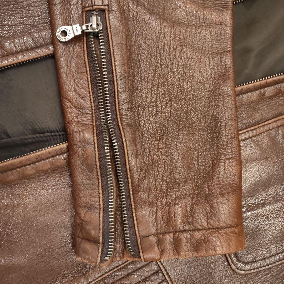 s*y様 Harley Davidson ハーレーダビッドソンブラウンレザージャ