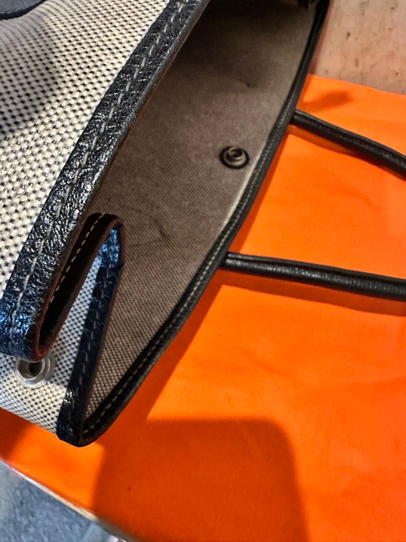 HERMES エルメス ガーデンパーティーベージュ/ブラック　良品