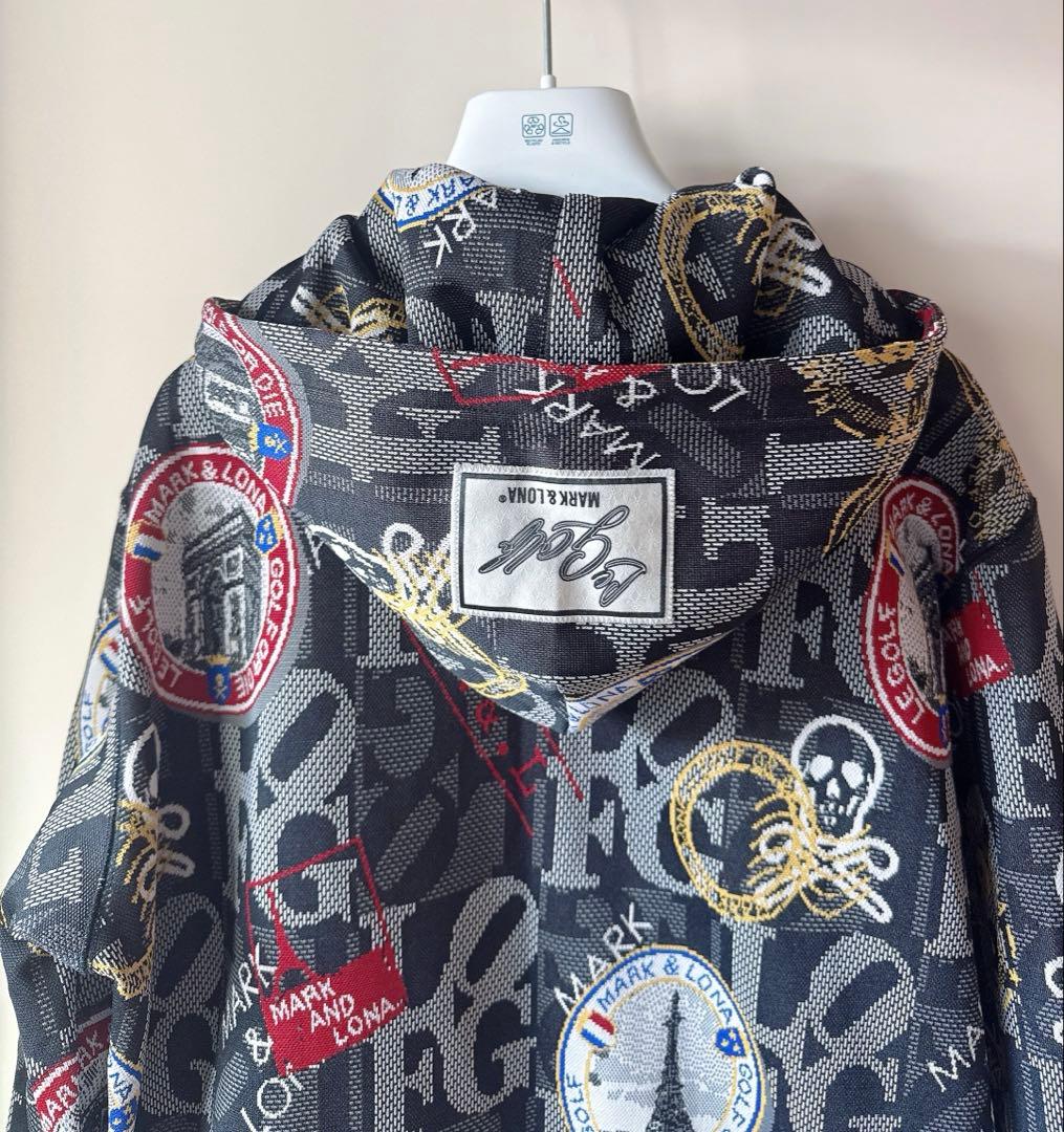 美品 ★ MARK&LONA パーカー マーク&ロナ 黒 スウェット 正規品