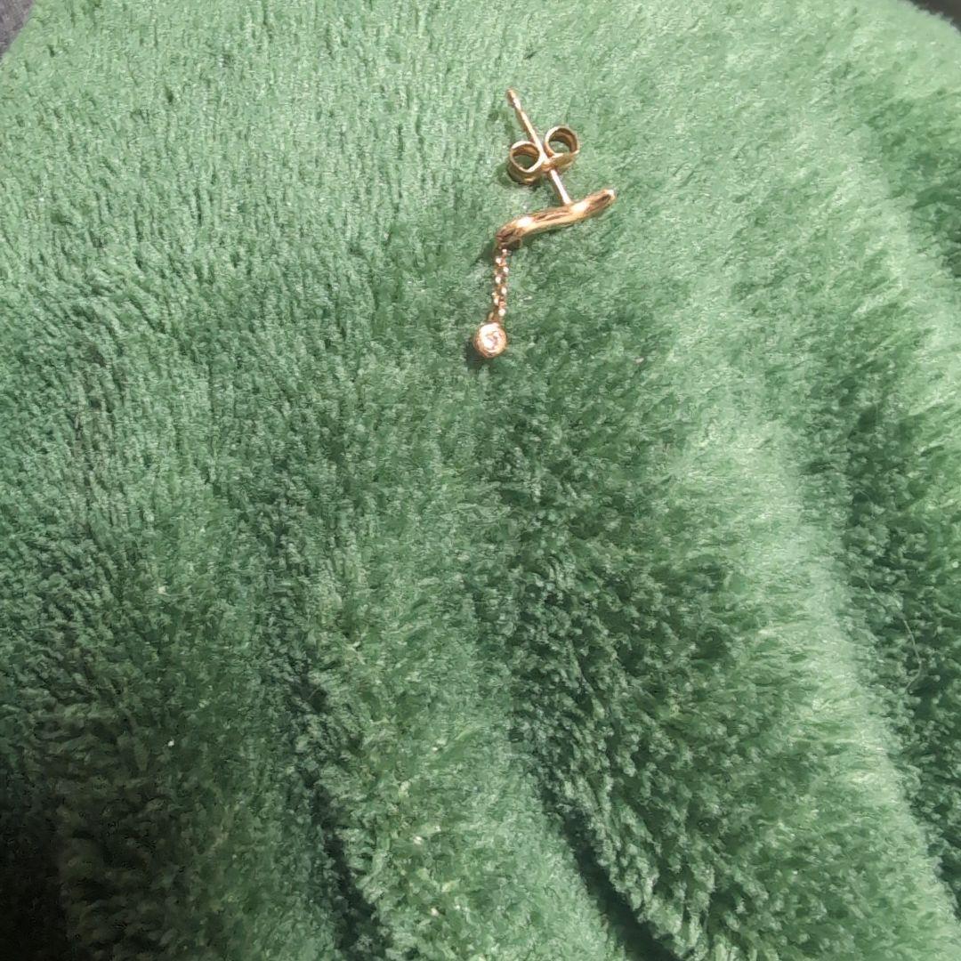 ete K18YGピース　ブラウンダイヤモンドチャーム