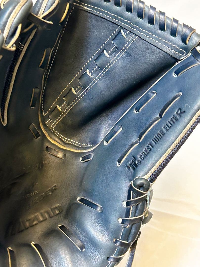 ★美品★ ミズノプロオーダー 軟式 グローブ ピッチャー用 背面メッシュ