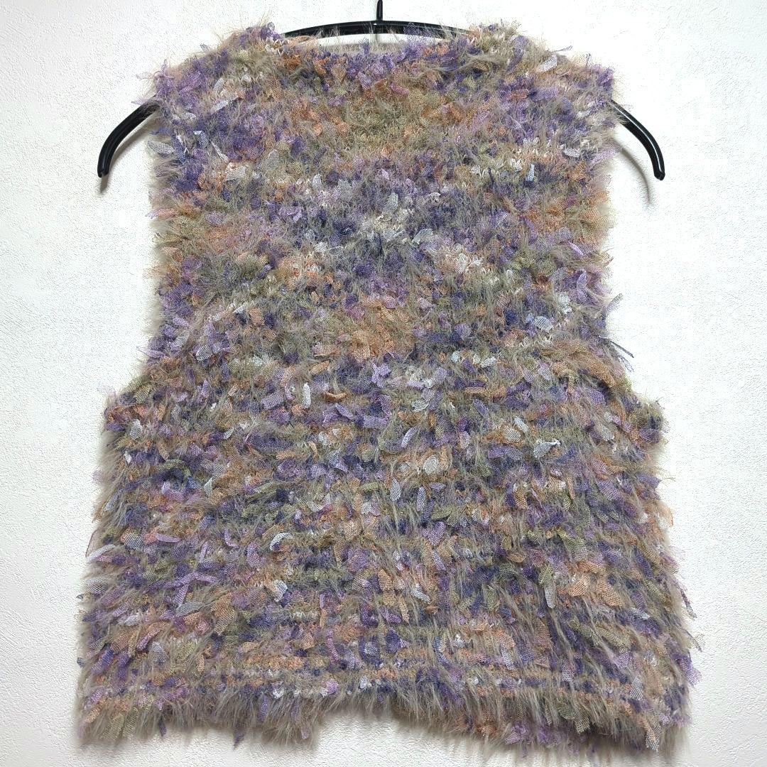 TORRAZZO DONNA✧トラッゾドンナ チュール×シャギーニットベスト美品