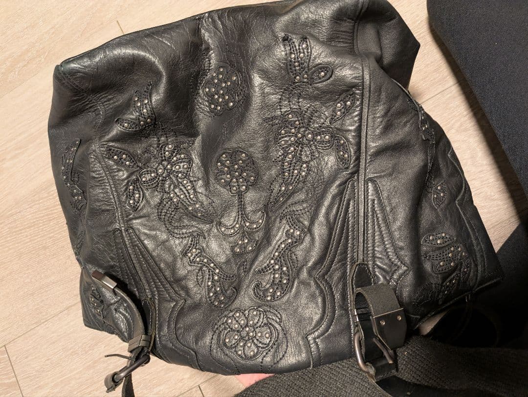 DIESEL/ディーゼル レザー　スタッズ トートバッグ