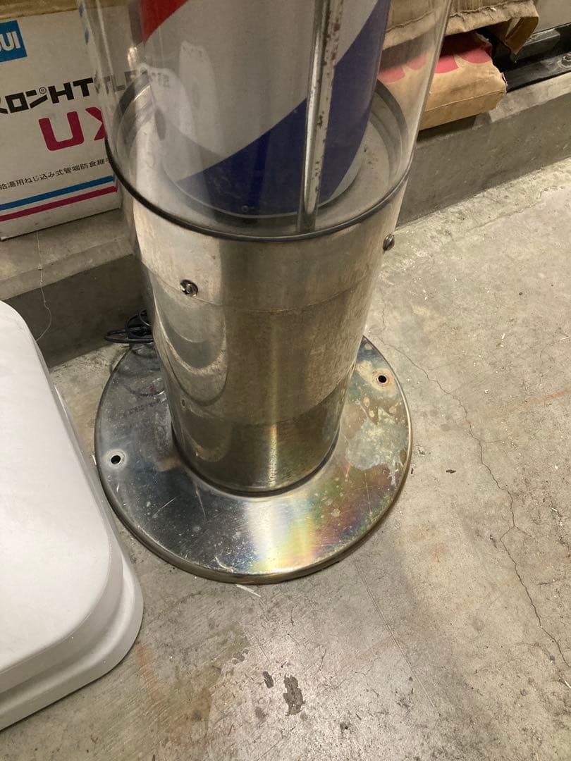 理容室　サインポール　 赤・白・青 ストライプ　蛍光灯タイプ