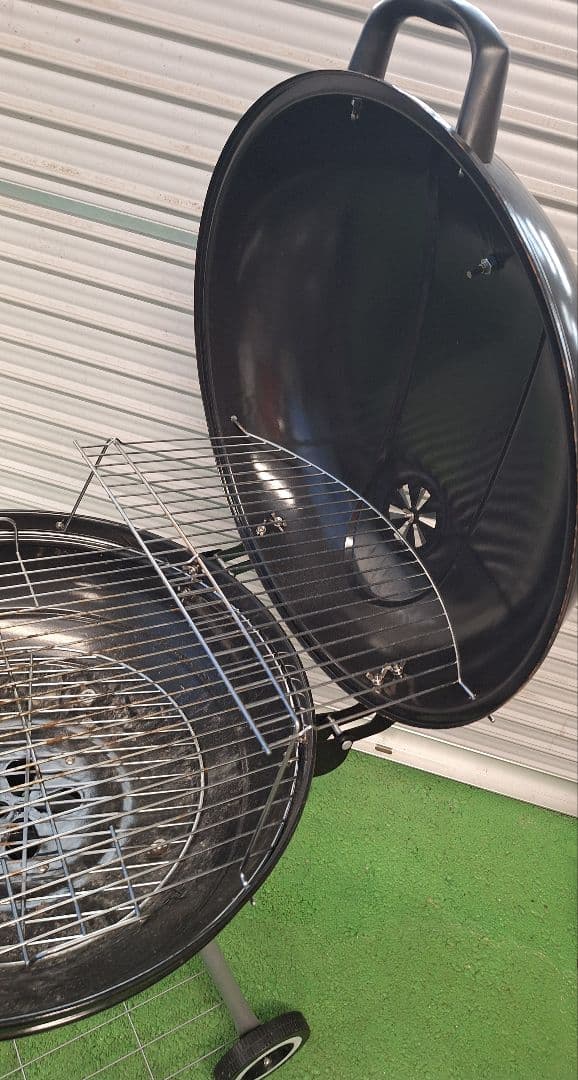 バーベキューコンロ　グリル　温度計付き　美品