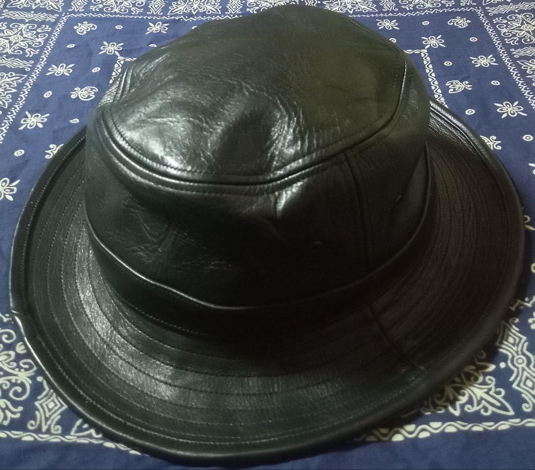 極美品　希少　ミスターファットマン　レザーハット　日本製　RRL　schott
