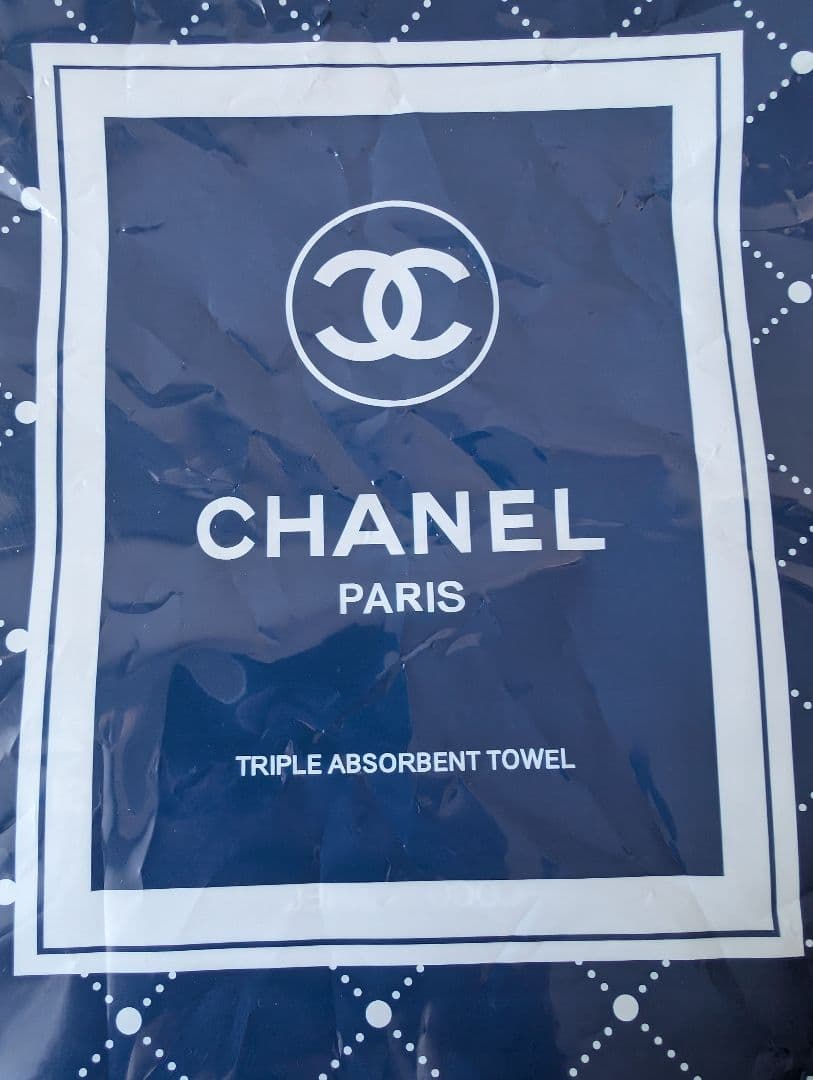 新品 CHANEL/シャネル バスタオル＆フェイスタオル 2枚セット グレー