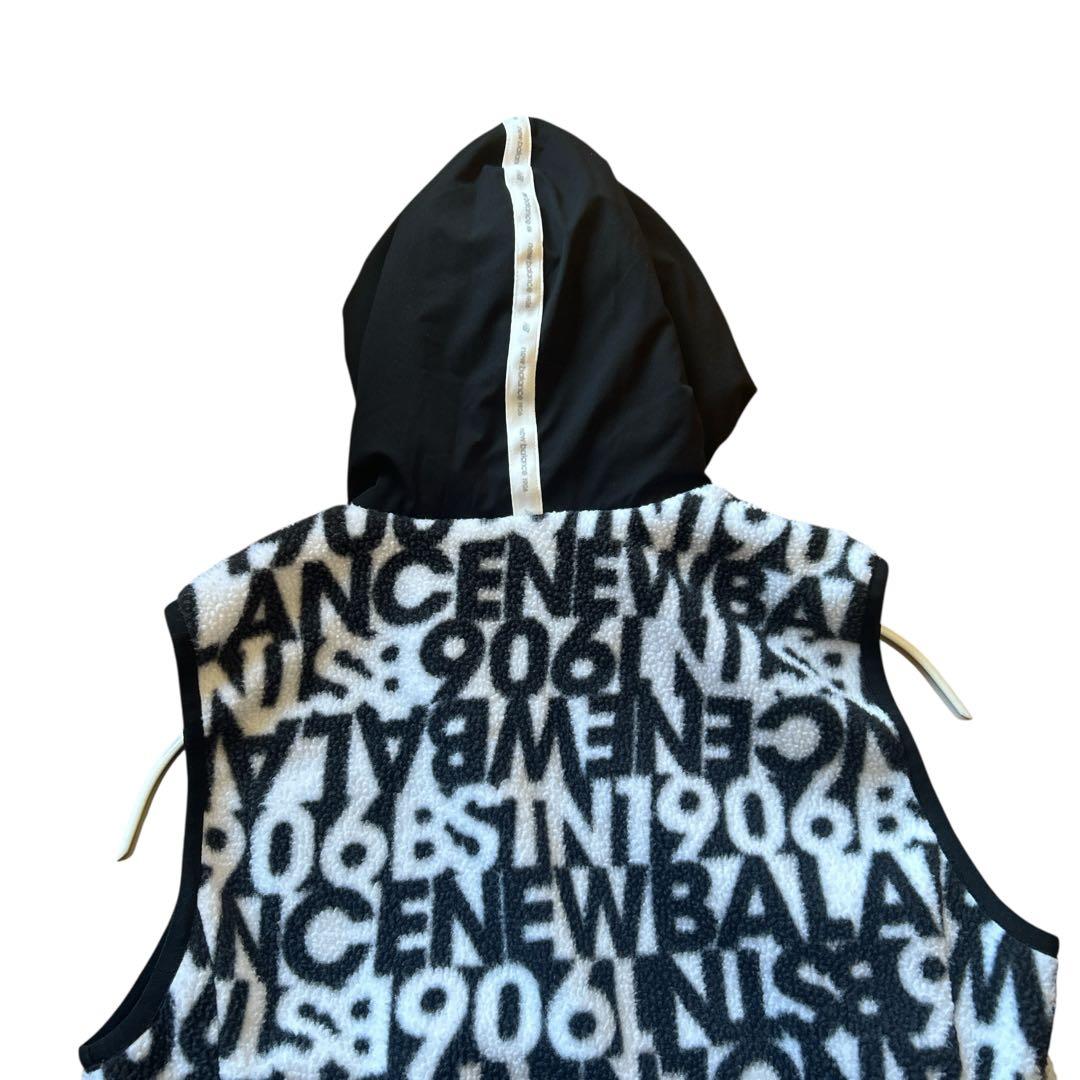 美品 ニューバランスゴルフ ボアフードベスト 0 モノトーン